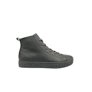 Borbonese Grey Genuine Leather Men Men's Sneaker